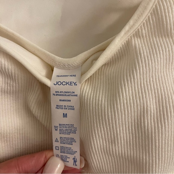 Jockey sports bras/workout top White and Blue size M - Picture 5 of 6